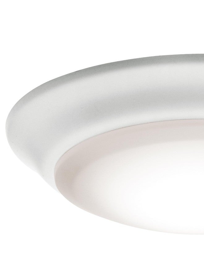 Kichler Gen I LED Downlight, 7.5" Ceiling Flush Mount Interior Dimmable Light, 2700K, (7.5" x 1.5"), White, 43846WHLED27 - Image 4