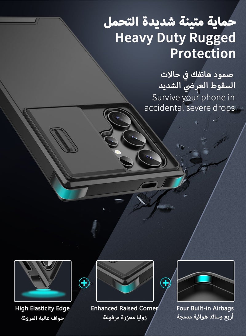 عش زي غطاء iPhone 16 Pro Max المنزلق - مصراع الكاميرا الخاص بالخصوصية + الحماية المزدوجة، زوايا وسائد هوائية 360° وحواف مرنة، مقاوم لبصمات الأصابع والزيوت، إطارات مرتفعة لحماية العدسة/الشاشة، متوافق مع الشحن اللاسلكي، قشرة داخلية ناعمة + غطاء خارجي صلب - Image 3