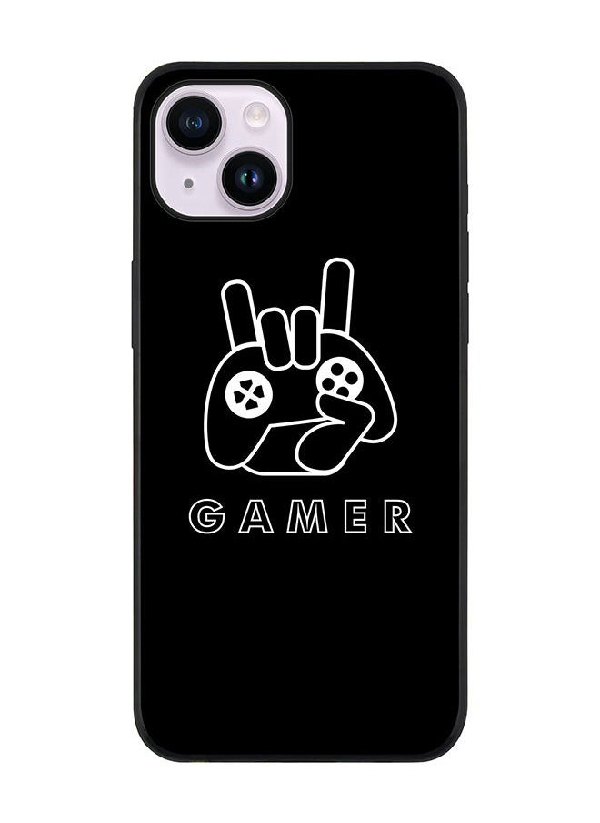 Stylizedd - Rugged Black edge case for Apple iPhone 14 Plus Slim fit Soft Case Flexible Rubber Edges Anti Drop TPU Gel Thin Cover - Gamer - Image 1