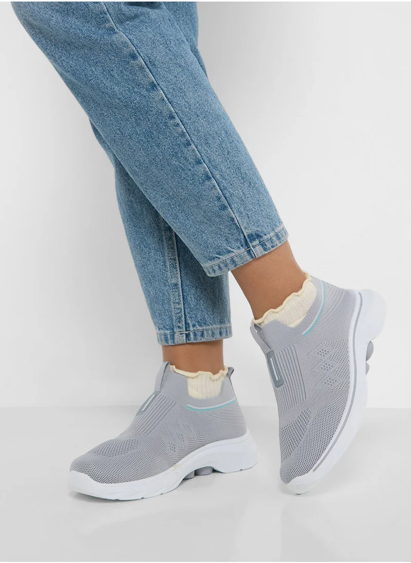 جينجر Sporty Knit Slip On Comfort Shoes