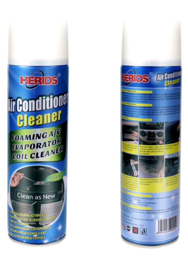 HERIOS Herios AC Vent Cleaner with Flower Fragrance, 500ml, Removes Musty Odours, Dust & Dirt, Promotes Clean Airflow  - Image 1