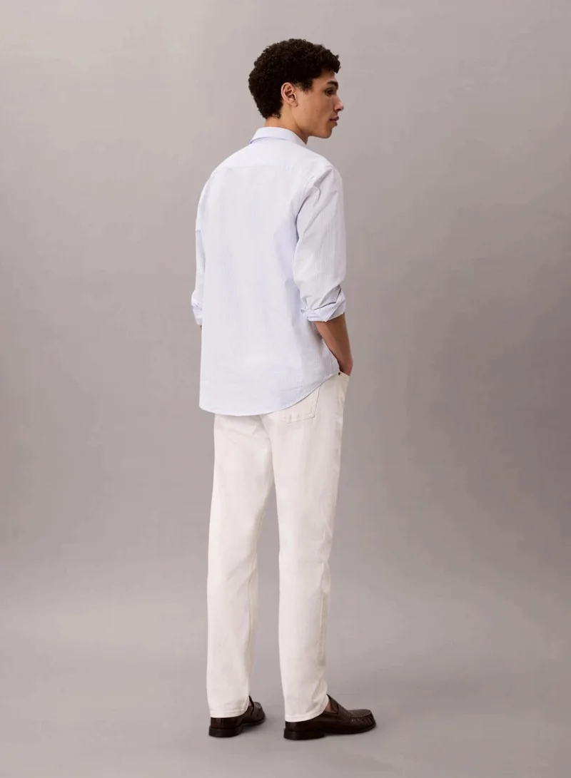 Calvin Klein CHALK WHITE Classic Tapered Jeans for Men | Best Price UAE