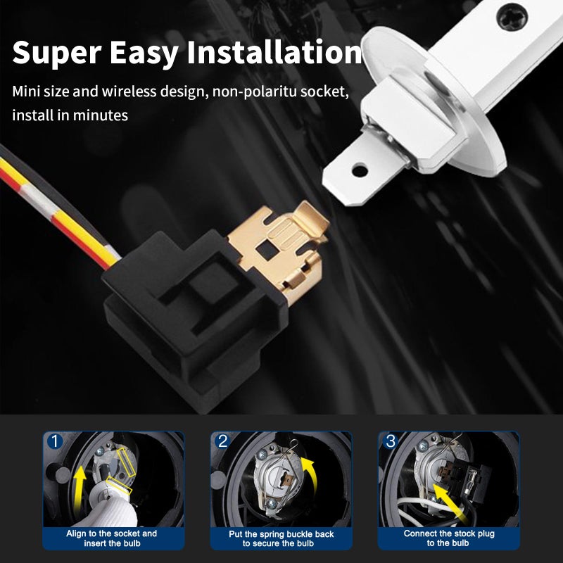 rimthin H1 Bulbs, 6000K Cool White, Super Bright Fog Bulbs, Easy Installation, Pack of 2 - Image 2