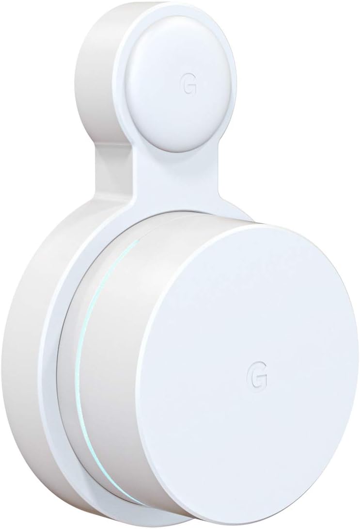حامل الحائط بمقبس الكهرباء من لجهاز Google WiFi [موديل 2020]، لا توجد أسلاك فوضوية | توفير المساحة | حامل المقبس سهل النقل لموجه شبكة Google Mesh WiFi، أفضل تصميم لسلك الطاقة الملفوف (عبوة واحدة) - Image 1