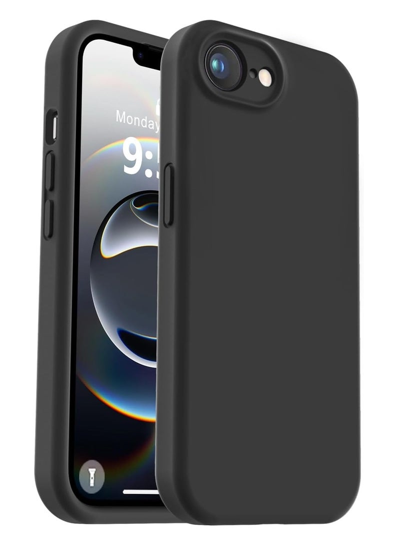 TIGER Liquid Silicone Case for iPhone 16e (6.1 Inch) – Shockproof Phone Case with Microfiber Lining & Raised Camera Protection – Anti-Scratch Soft Touch Cover for iPhone 16e – Slim Fit, Dust-Resistant, Comfortable Grip, Easy to Clean   (Black, iP 16E 6.1inch) - Image 1