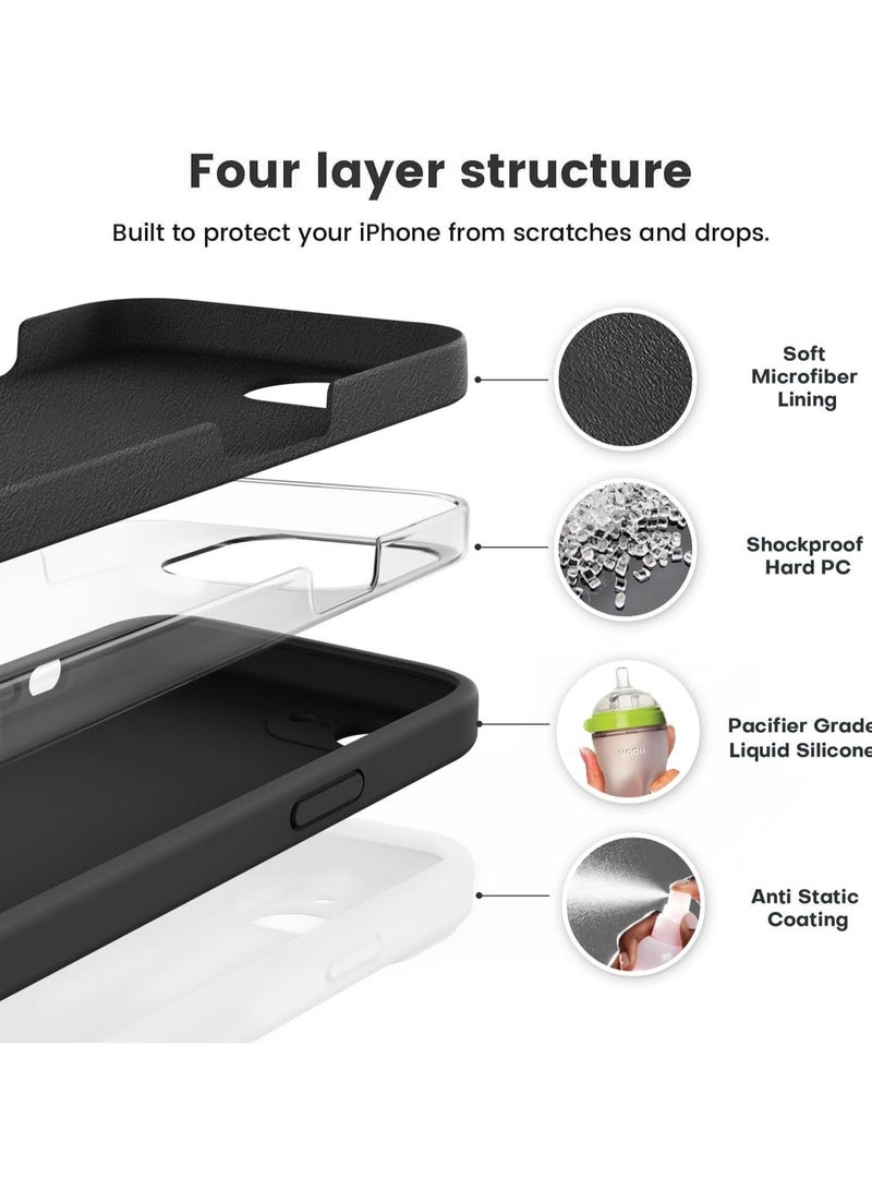 TIGER Liquid Silicone Case for iPhone 16e (6.1 Inch) – Shockproof Phone Case with Microfiber Lining & Raised Camera Protection – Anti-Scratch Soft Touch Cover for iPhone 16e – Slim Fit, Dust-Resistant, Comfortable Grip, Easy to Clean   (Black, iP 16E 6.1inch) - Image 4
