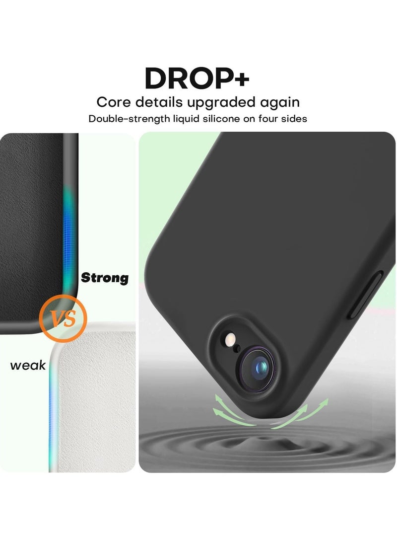 TIGER Liquid Silicone Case for iPhone 16e (6.1 Inch) – Shockproof Phone Case with Microfiber Lining & Raised Camera Protection – Anti-Scratch Soft Touch Cover for iPhone 16e – Slim Fit, Dust-Resistant, Comfortable Grip, Easy to Clean   (Black, iP 16E 6.1inch) - Image 5