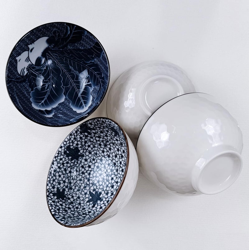 P-PLUS INTERNATIONAL Porcelain Dessert Bowls, Colorful Ceramic Ice Cream Bowls,ute Small Bowls, Decorative Bowl Set for Dipping, Side Dishes, Condiment, Snack (Bowl_B Set of 2) - Image 3