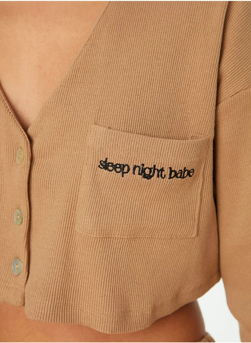 trendyol Embroidered Shirt & Shorts Set