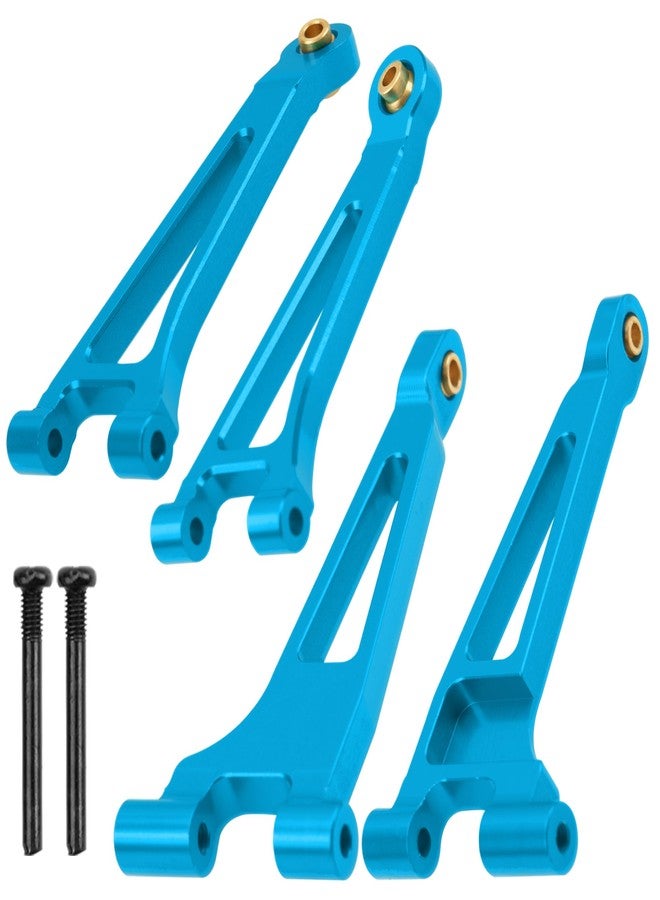 Vgoohobby ذراع تعليق معدني ومثبت صدمة ومركز توجيه وقضيب توجيه معدني ومثبت هيكل متوافق مع هايبر جو H14bm MJX 14210 14209 1/14 سيارة RC (أزرق) - Image 2