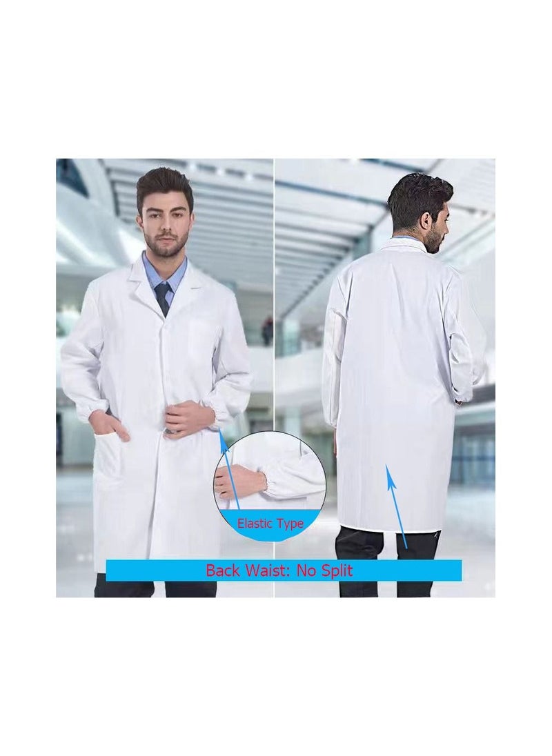 Generic - 1-Piece Medical Uniform,Doctor Long Sleeve Coat,Men Women Overall Scrubs Lab Clothes,Size XXL - Image 1