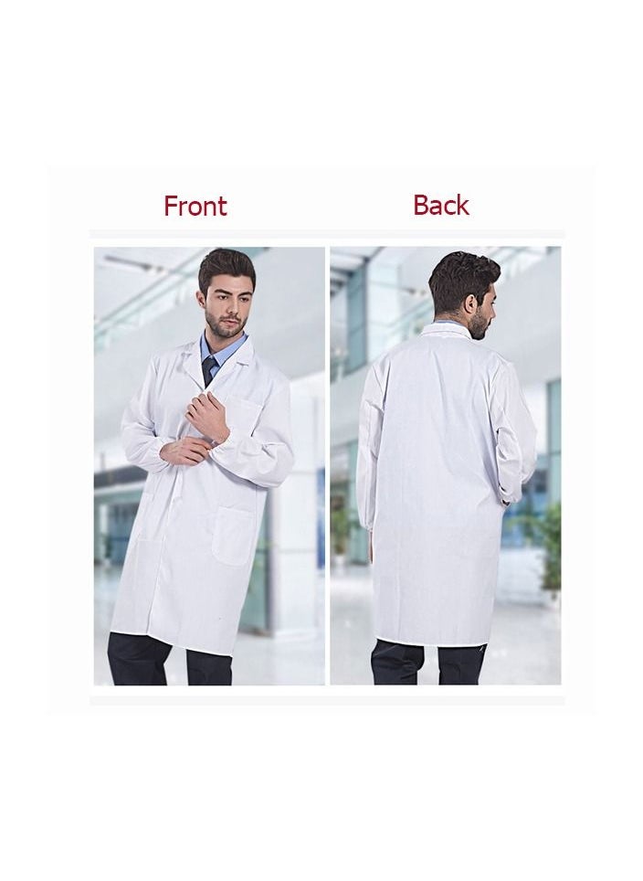 Generic - 1-Piece Medical Uniform,Doctor Long Sleeve Coat,Men Women Overall Scrubs Lab Clothes,Size XXL - Image 1