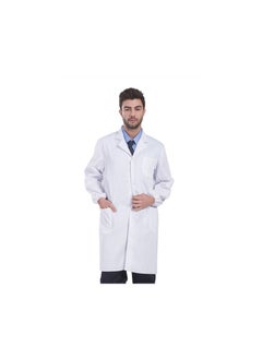 1-Piece Medical Uniform,Doctor Long Sleeve Coat,Men Women Overall Scrubs Lab Clothes,Size XXL