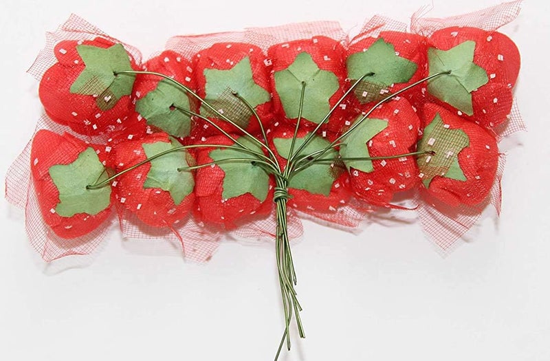 Tia Crafts Artificial Rose Flower Heads 144pcs Mini Fake Roses DIY Wedding Flowers Accessories Make Bridal Hair Clips Headbands Dress (Red) - Image 3