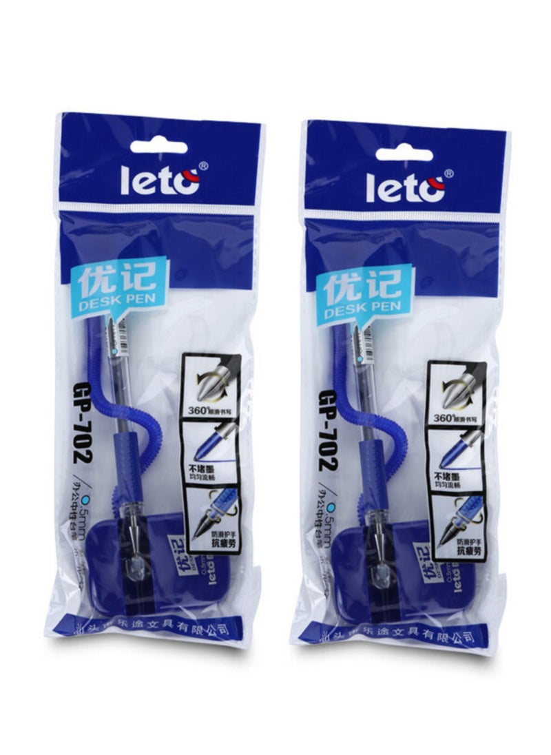 Leto Desk Pen Blue Ink 0.5mm (PACK OF 2)  - Image 1