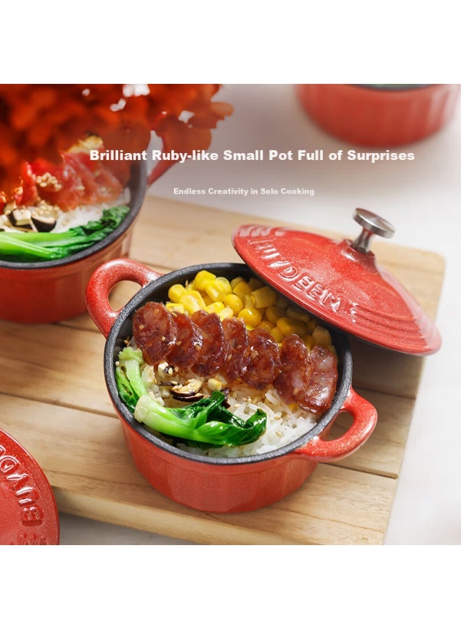 Buydeem Non-stick Frying Pan Grill Pan For Induction And Gas Stove Golden Ruby Red 28cm - Image 4