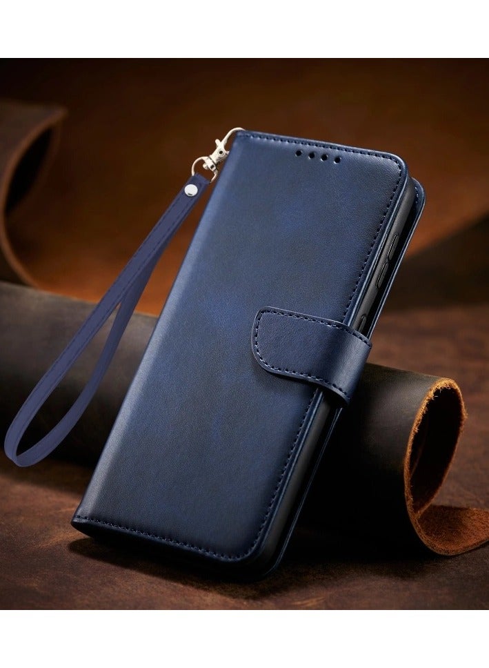 general Flip Case Compatible for Honor 400 Pro| Solid Color Leather Business Style Wallet Case | TPU Inner with Viewing Stand & Card Holder Wrist Strap Case - Image 1