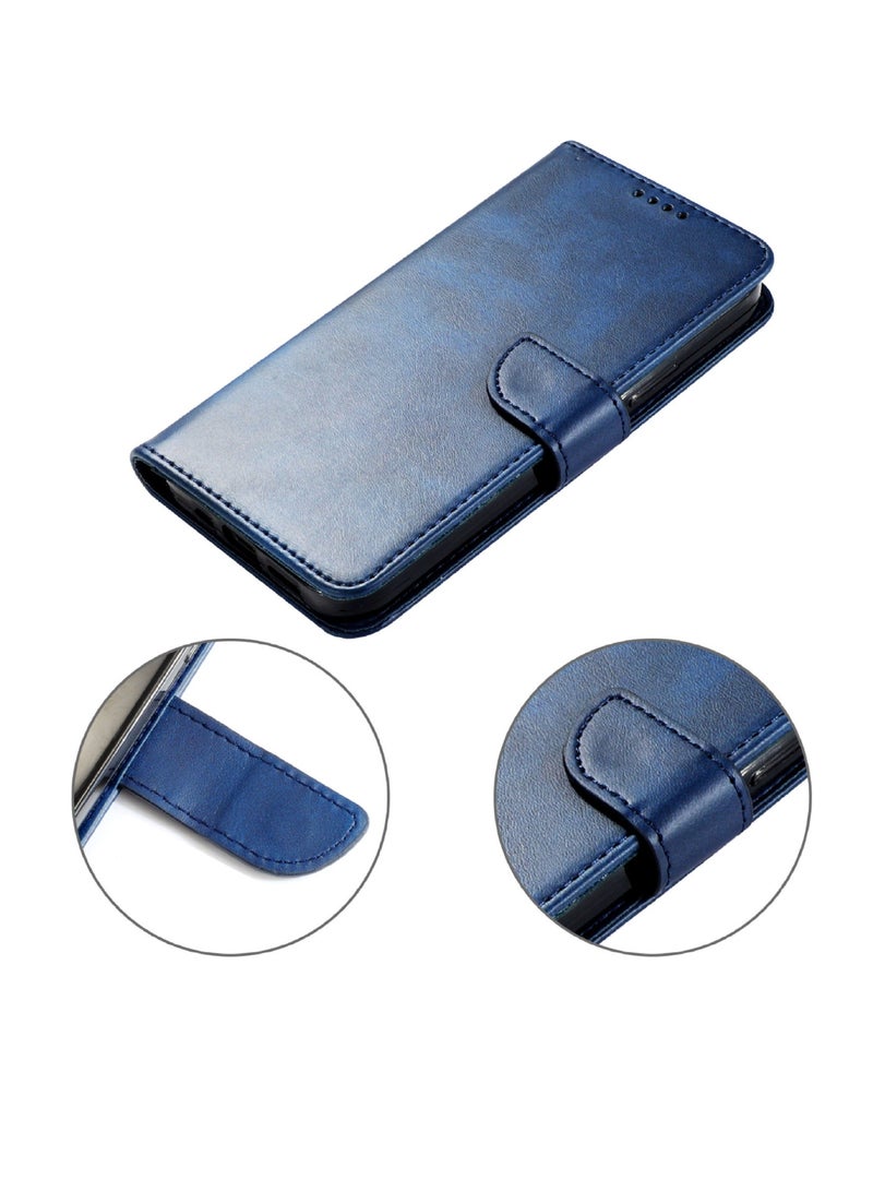 general Flip Case Compatible for Honor 400 Pro| Solid Color Leather Business Style Wallet Case | TPU Inner with Viewing Stand & Card Holder Wrist Strap Case - Image 2