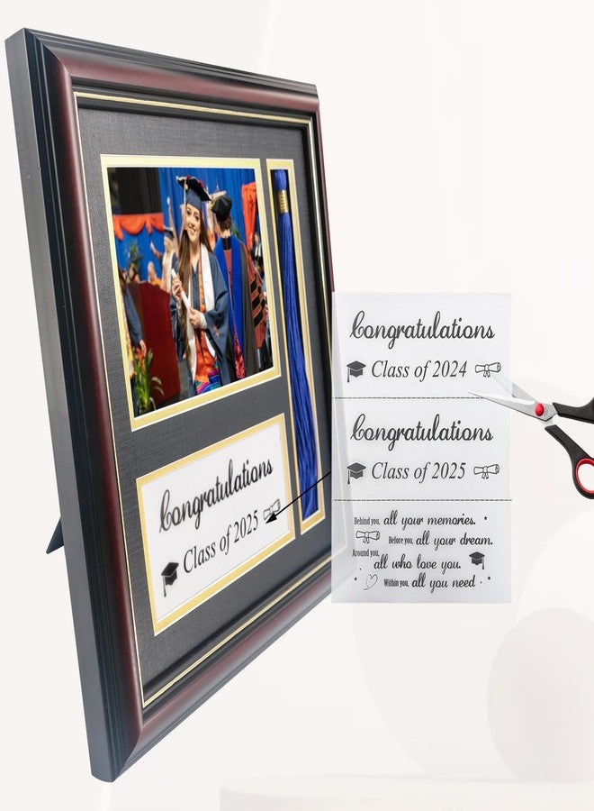 FramePro Graduation Picture Frame 5x7 with Tassel Holder, Class of 2025 Shadow Box Graduation Decoration Gift, Mahogany Photo Frame - Image 2