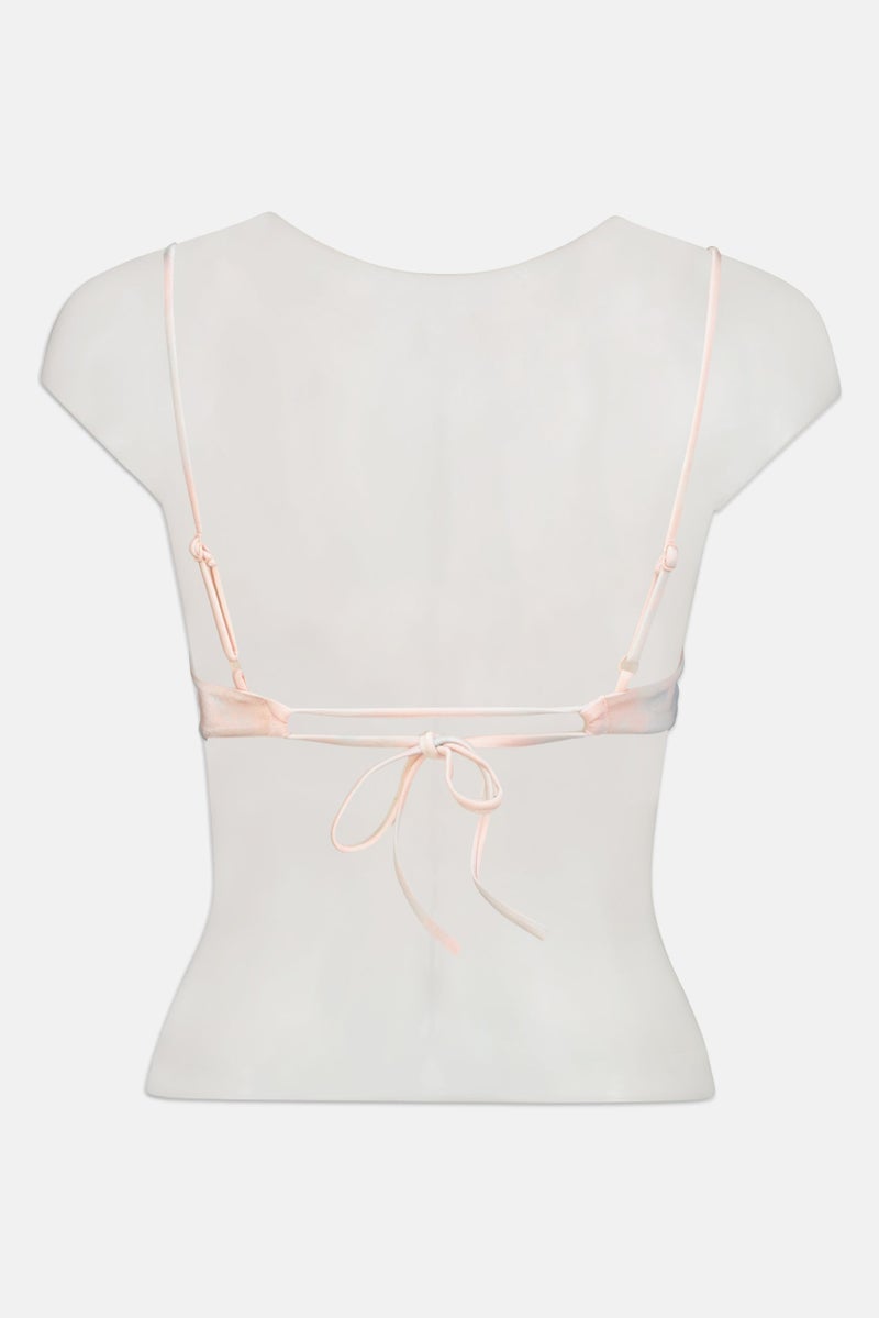 rvca Women Tie Dye Padded Bikini Top, Peach - Image 2