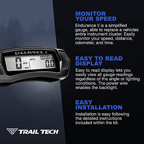 Trail Tech 202-112 Endurance II Digital Gauge Speedometer Kit - Image 3