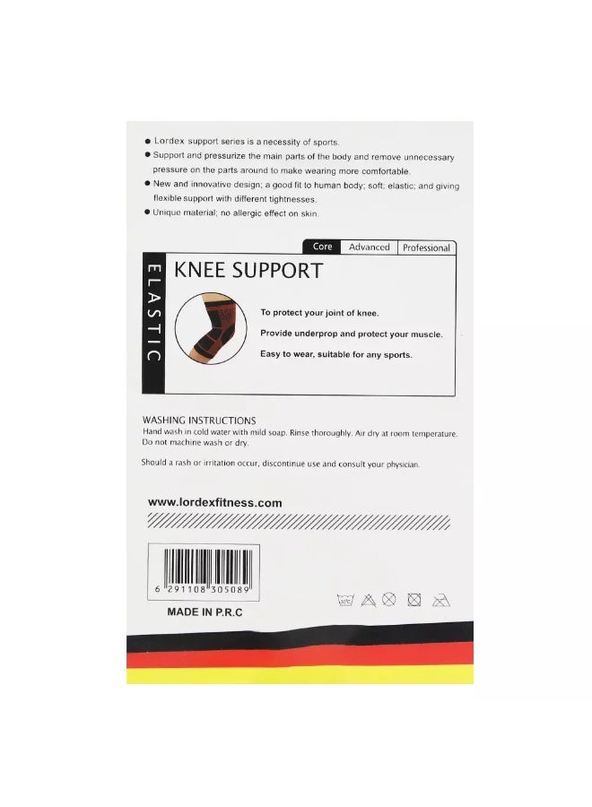 Lordex Knee Support Pad, Protect Elastic Knee Pad- Red and Black - Image 3