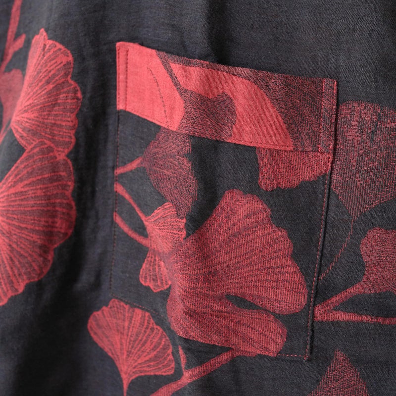 Purefair 100% Cotton Gauze Ginkgo Leaf Kimono Robe, Long Knit Loose Bathrobe Nightgown Ladies Loungewear Sleepwear for Women - Image 5