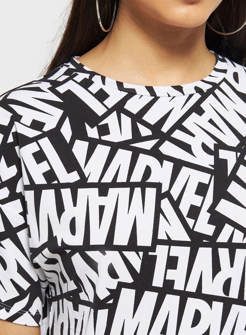 SP Characters Marvel Print T-Shirt