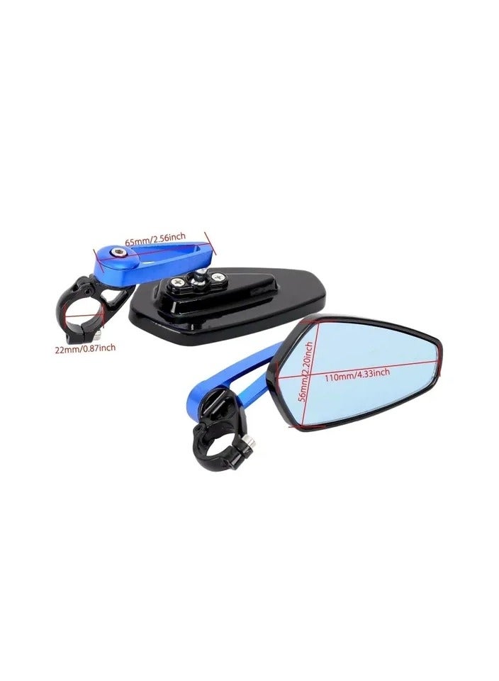 Generic 1-Pair Universal 7/8 Inch Handlebar Mirror,Aluminum Motorcycle Bike Handle Bar End Rearview Side Mirror  - Image 4
