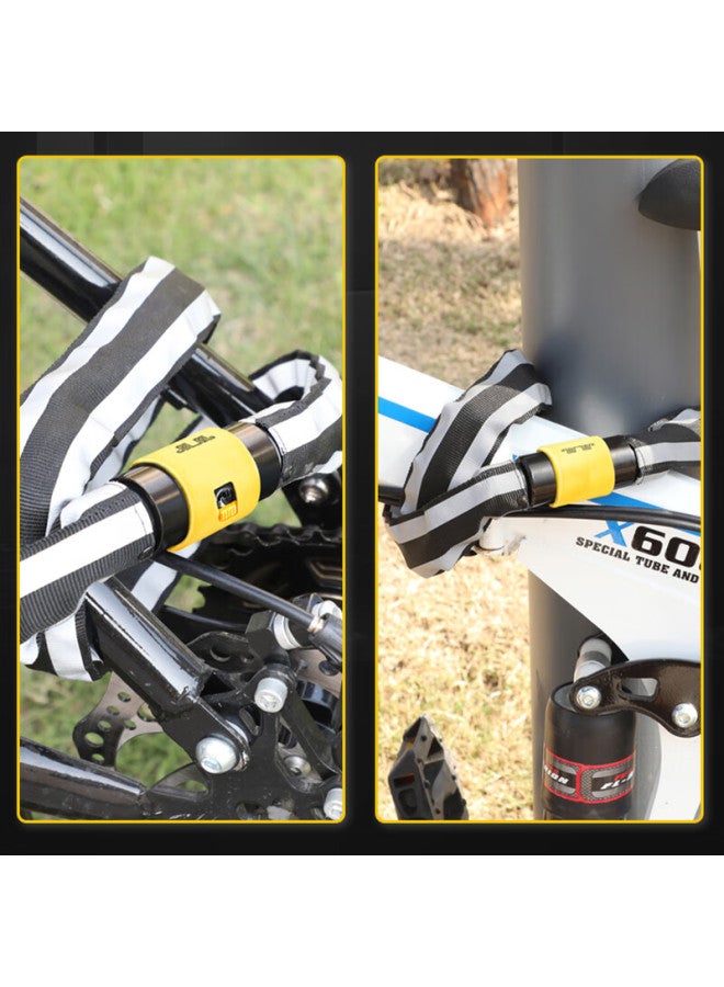 Phoenix Bicycle Chain Lock, Electric Motorcycle Anti-theft Door Key Lock With Reflective Strip, Alloy Single Bike Accessory, Key Lock - Image 4