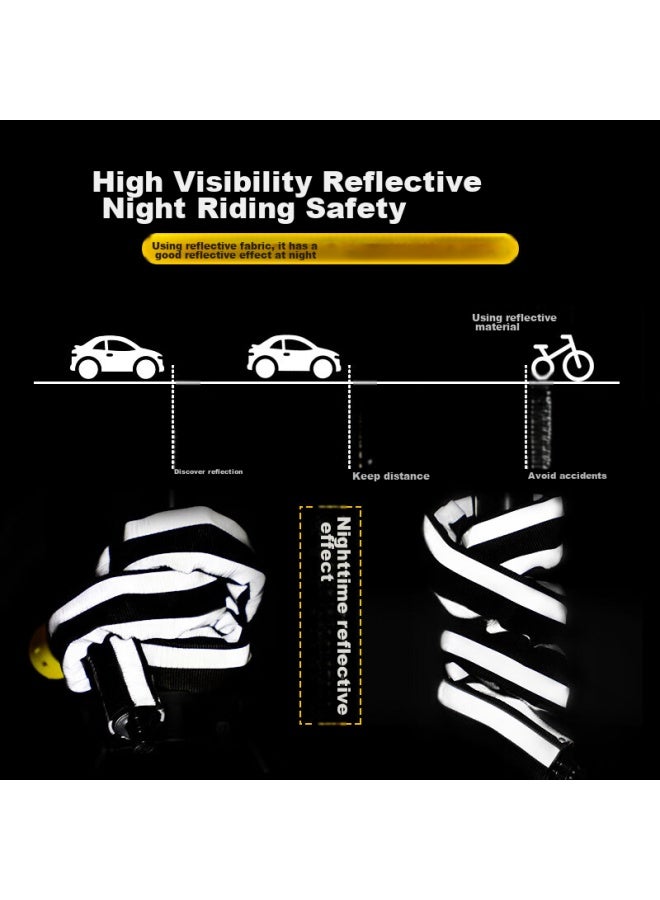 Phoenix Bicycle Chain Lock, Electric Motorcycle Anti-theft Door Key Lock With Reflective Strip, Alloy Single Bike Accessory, Key Lock - Image 3