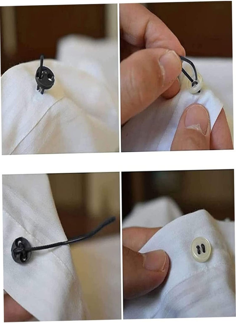 Quick Button Fastening Tool, No-sew Button Fastening Tool, No-sew Button (Black, 30 Pieces), Button Fastener, Button Attacher Tool No Sew, Button Fastener Tool