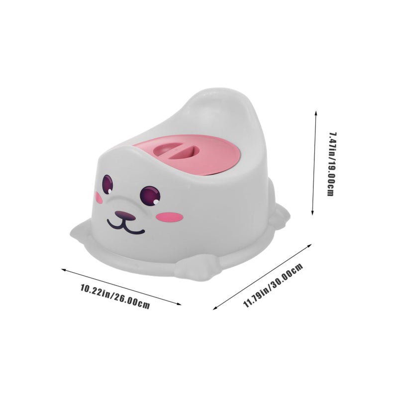 Thickened Portable Toilet For Kids Travel Home Potty Training Gray Seal - Image 3