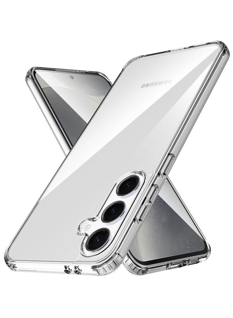 Transparent Back Cover with Reinforced Edges for Drop Protection Compatible with Galaxy S25 - Image 1