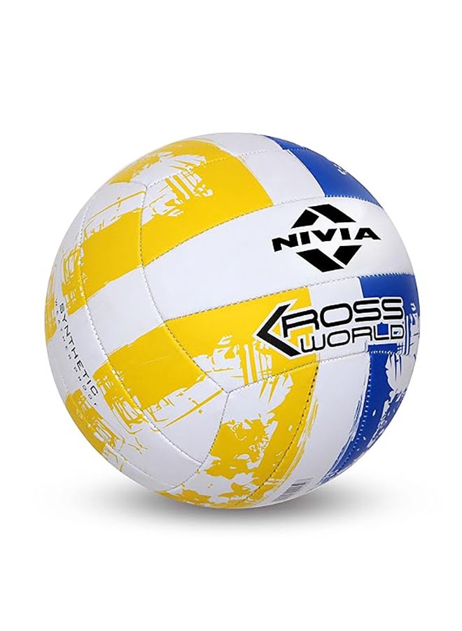 Nivia Kross Rubber Hand Stitched Volleyball | Size: 4 | 18 Panels | Machine Rubber Stitched | for Indoor & Outdoor | for Training or Recreational - Image 2