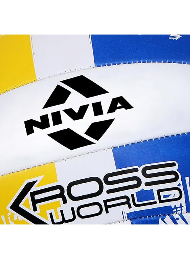Nivia Kross Rubber Hand Stitched Volleyball | Size: 4 | 18 Panels | Machine Rubber Stitched | for Indoor & Outdoor | for Training or Recreational - Image 4