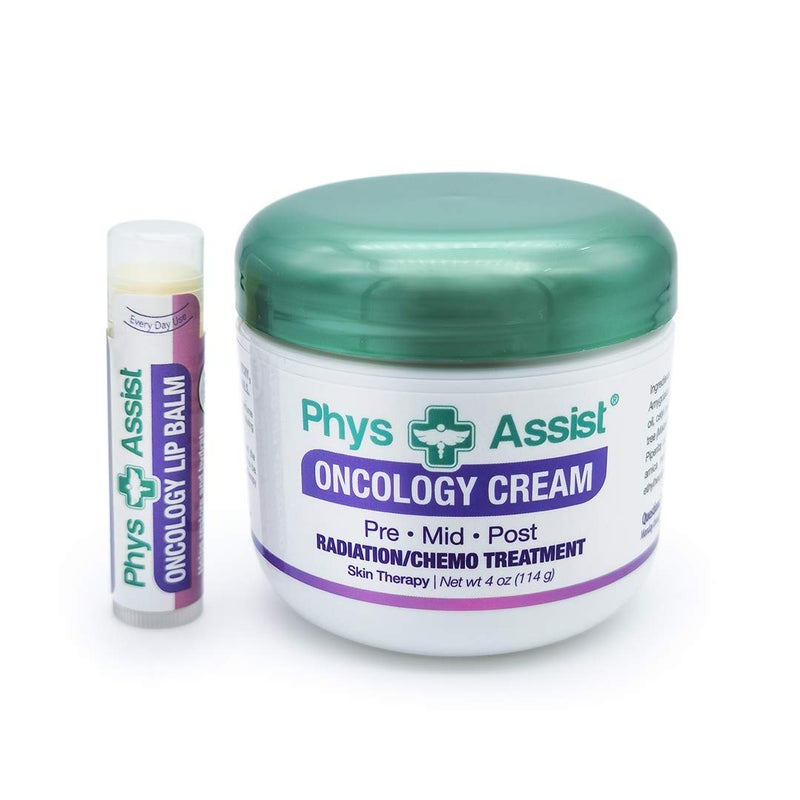 PhysAssist Oncology Cream 4 oz plus Lip Balm. Hydrates and Pampers Stressed skin. Made with a blend of natural Botanicals. Clinically Tested, Non Irritant. - Image 1