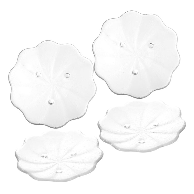 4 Pcs High Temperature Resistant Glass Tea Saucers Set 9 5X9 5X1 5CM For Table Decoration - Image 2
