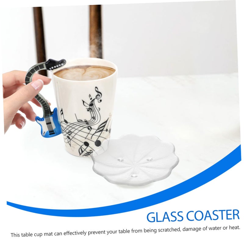 4 Pcs High Temperature Resistant Glass Tea Saucers Set 9 5X9 5X1 5CM For Table Decoration - Image 5