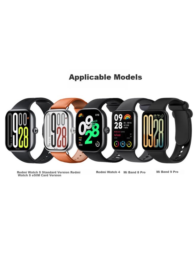 Kmaxai Magnetic Silicone Watch Band For Xiaomi Mi Band 9/8 Pro Redmi Watch 5/4 Creative Bracelet Chain Sports Watch Band Dopamine Men Women Replacement Wristband Starlight - Image 2