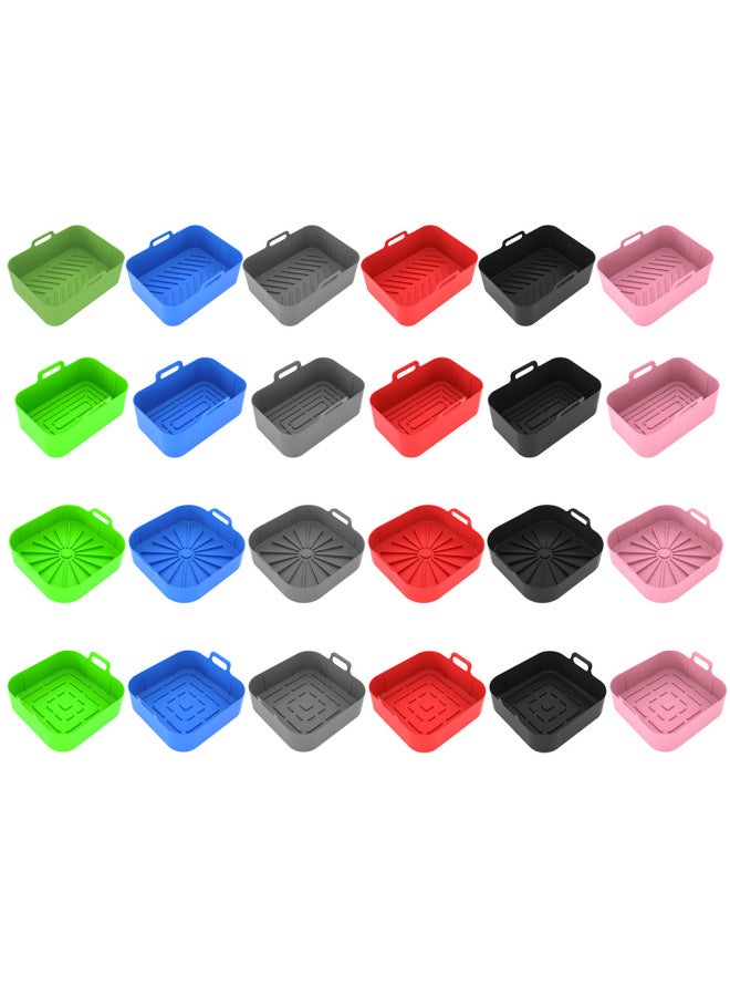 Factory Wholesale Silicone Air Fryer Basket Food Grade High Temperature Resistant Reusable Air Fryer Basket Tray 