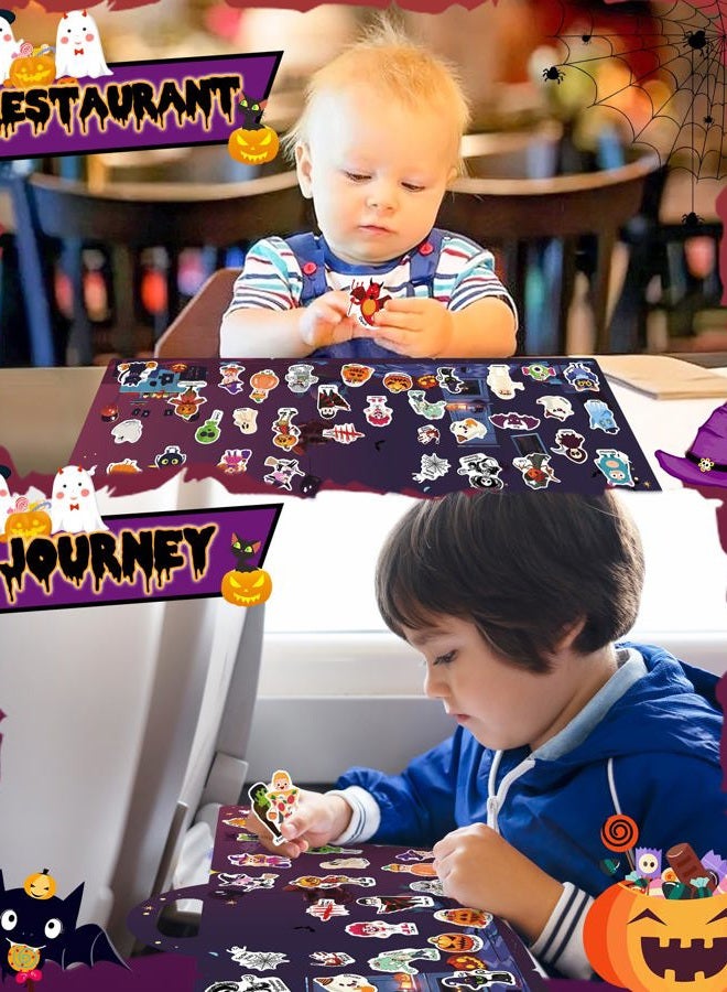 Benresive Reusable Sticker Books for Kids 2-4, Sticker Books for Toddlers 1-3 2-4, Toddler Travel Toys Activities Crafts Gifts - Halloween - Image 3
