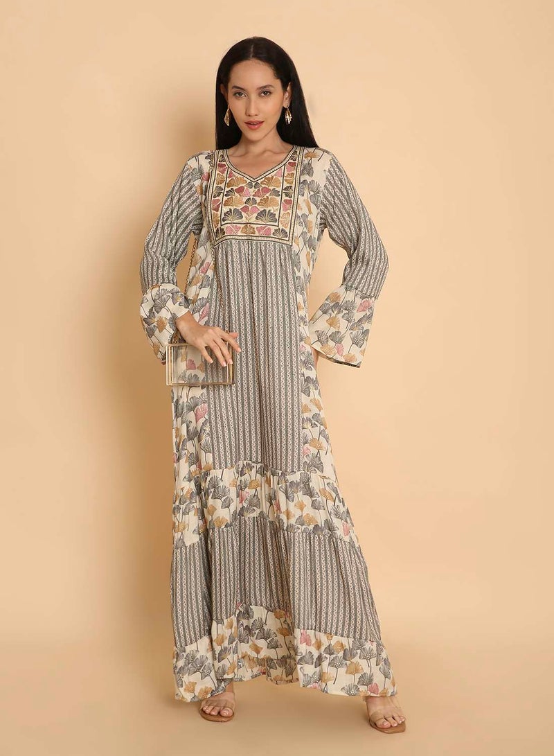 HANA & SARA Elegant & comfy arabic kaftan jalabiya dress for womens - Image 1