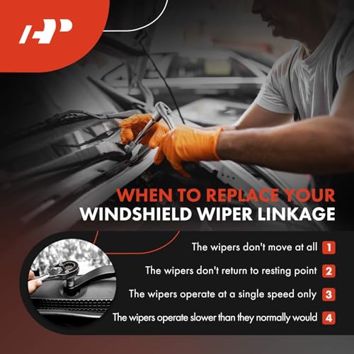 A-Premium Front Windshield Wiper Transmission Linkage Assembly Compatible with Nissan Vehicles - Rogue Select 2014-2015, Rogue 2008-2013, Sport Utility, Without Wiper Motor - Replace# 28840JM00A - Image 5