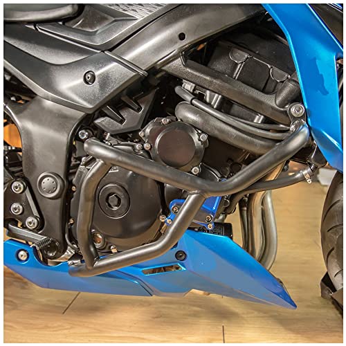 FATExpress Motorcycle Black Steel Highway Crash Bars Crashbar Stunt Slider Cage Engine Guard Frame Falling Protectors Bumper for Su.zuki GSX-S GSXS GSX S 750 GSX-S750 2017 2018 2019 2020 2021 2022 2023 - Image 2