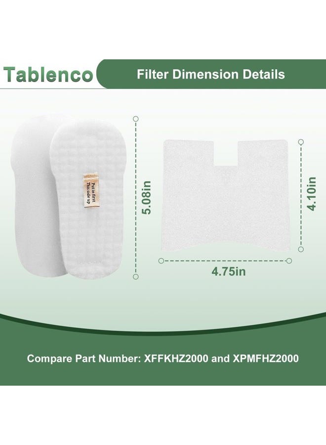 Tablenco for Shark HZ602 Filter Replacement Ultralight Pet Pro Corded Stick Vacuum and HZ2002 Vertex DuoClean PowerFins fit HZ2000 HZ251 HZ250 HH200 HH202 XFFKHZ2000 XPMFHZ2000 6 Foam Felt 6 Motor Filters Kit - Image 2