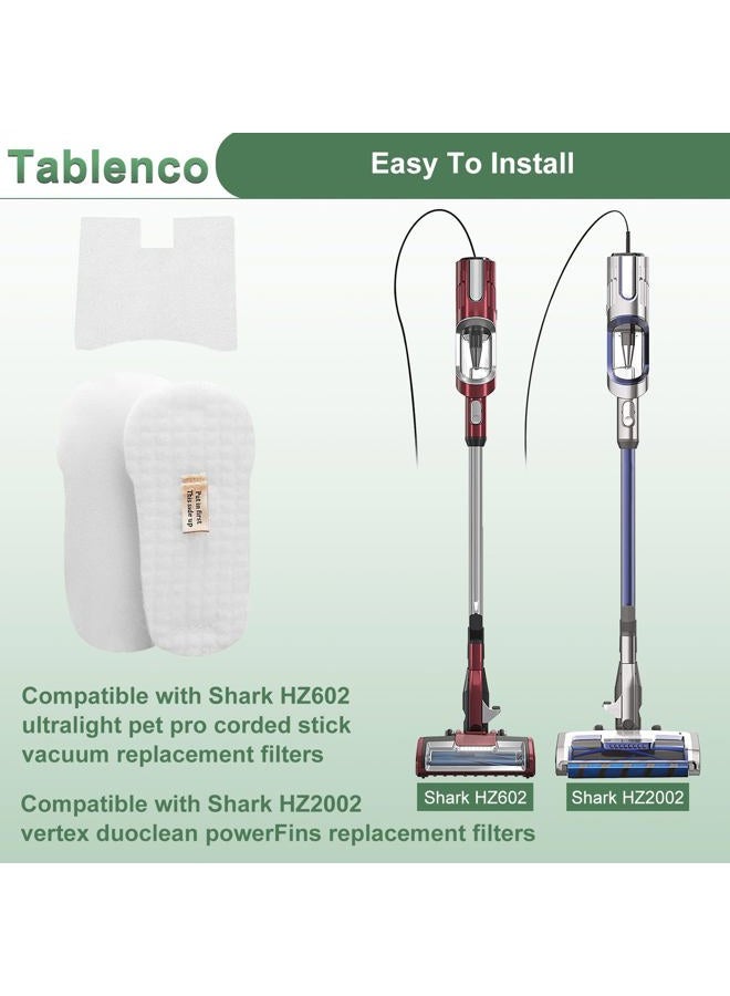 Tablenco for Shark HZ602 Filter Replacement Ultralight Pet Pro Corded Stick Vacuum and HZ2002 Vertex DuoClean PowerFins fit HZ2000 HZ251 HZ250 HH200 HH202 XFFKHZ2000 XPMFHZ2000 6 Foam Felt 6 Motor Filters Kit - Image 3