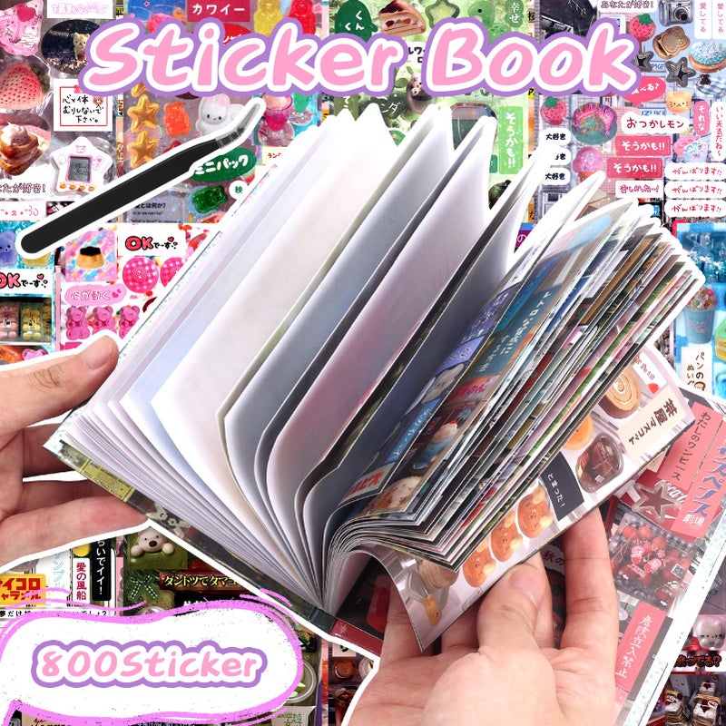 Tmtains 800Pcs Cute Scrapbook Stickers Travel Y2k Japanese Sticker Book for Adult Kawaii Korean Stickers for Journaling Heisei Retro Aesthetic Sticker Manga Style Decor for DIY Craft Junk Journal Gifts Parade - Image 3