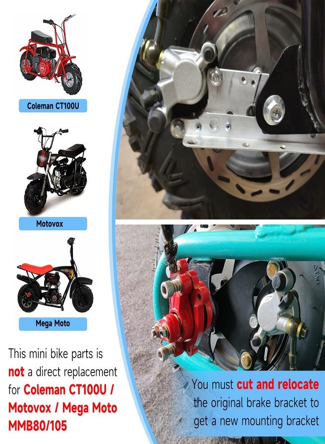 FVRITO Upgraded Mini Bike Hydraulic Disc Brake Kit for Baja DB30 Doodle Bug Blitz Dirt Bug Racer 97cc 79cc Predator 2.8hp Engine with 180mm Brake Disc Rotor Master Cylinder Caliper Pads Assembly Parts - Image 4