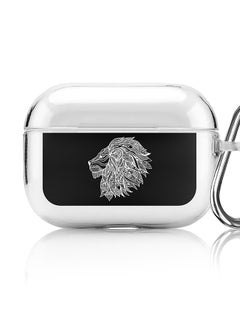 Classic Clear printed Case for Apple AirPods Pro 2nd Generation Thin Transparent Cover [Designed for Apple AirPods Pro 2nd Generation] - Lion Abstract